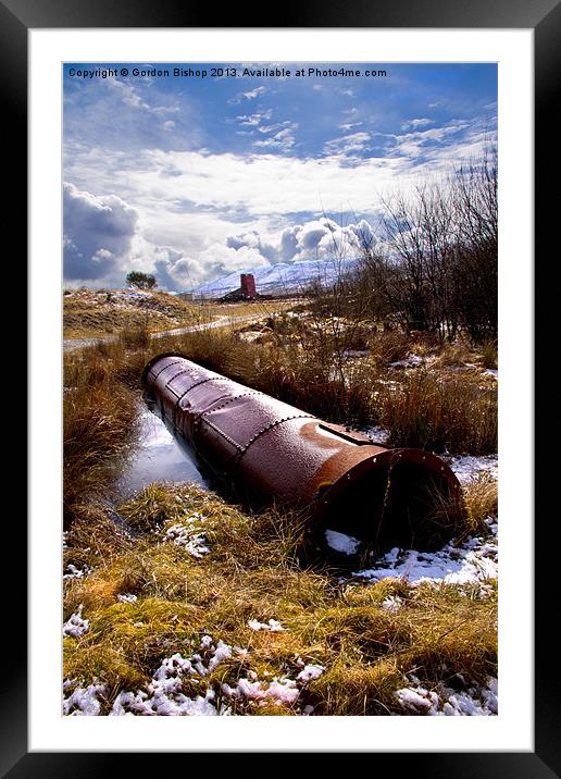 Rusty pipe Framed Mounted Print by Gordon Bishop