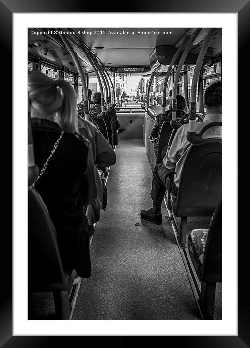  On the buses Framed Mounted Print by Gordon Bishop