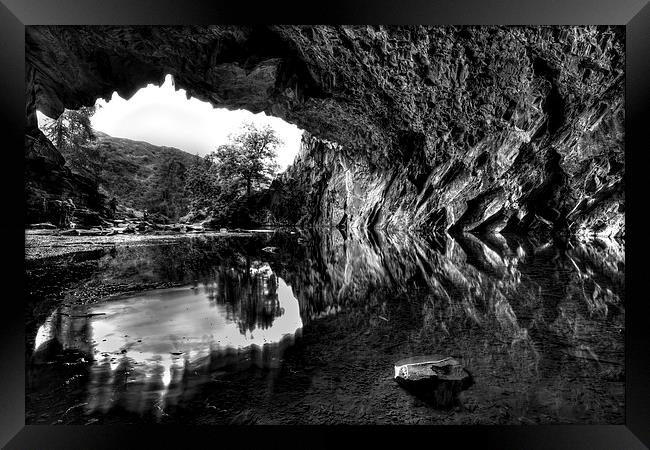  Inside Rydal caves, Lake district Framed Print by Gordon Bishop