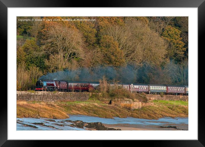 LMS 6233 Duchess of Sutherland at Purton Framed Mounted Print by Steve H Clark