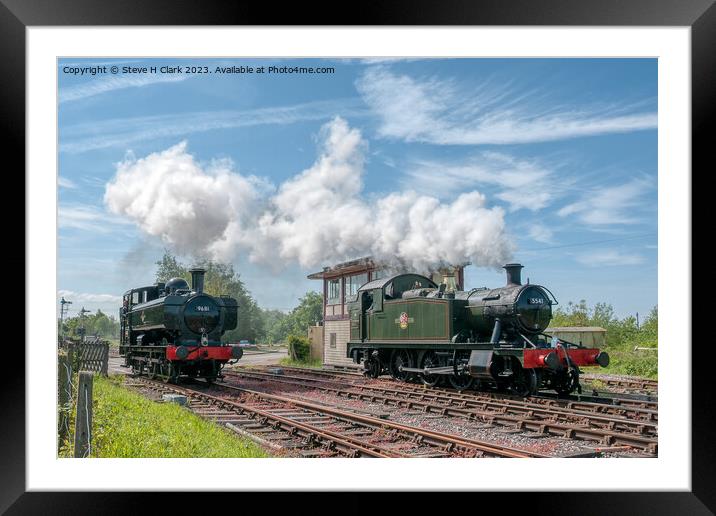 Steam Locomotives of the Dean Forest Railway Framed Mounted Print by Steve H Clark