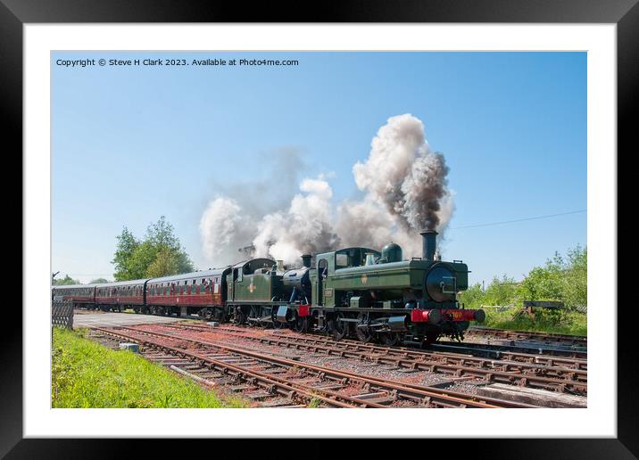 A Steaming Double Header - 5541 and 1369 Framed Mounted Print by Steve H Clark