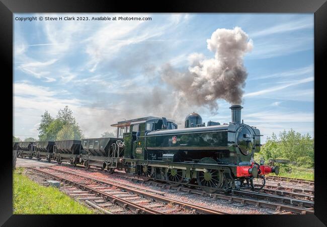 Pannier 9681 with Goods Train Framed Print by Steve H Clark