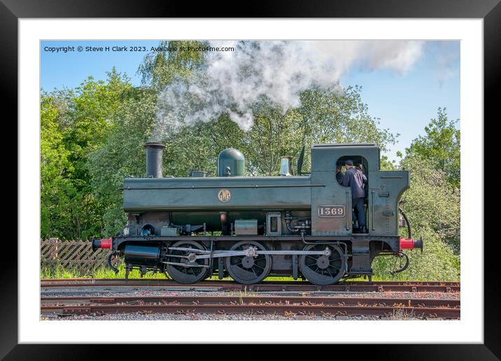 GWR Pannier Locomotive 1369 Framed Mounted Print by Steve H Clark
