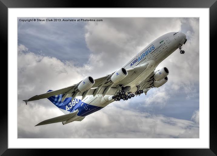 Airbus A380 Framed Mounted Print by Steve H Clark