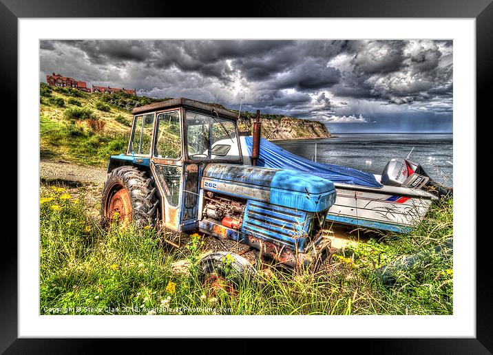 Leyland 262 Tractor Robin Hoods Bay Framed Mounted Print by Steve H Clark