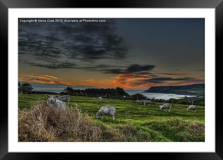 Sunrise over Robin Hoods Bay Framed Mounted Print by Steve H Clark