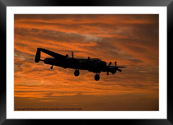 Avro Lancaster at Dawn Framed Mounted Print by Steve H Clark