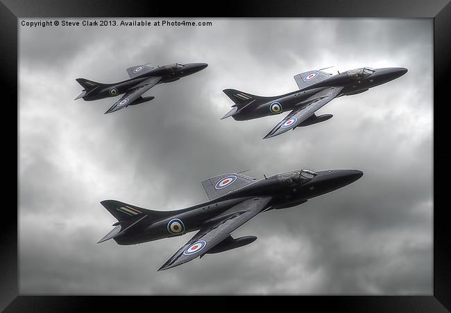 T7 Hawker Hunters Framed Print by Steve H Clark