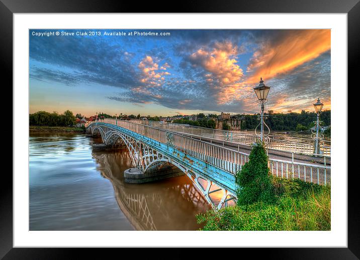 Wye Bridge and Chepstow Castle Framed Mounted Print by Steve H Clark