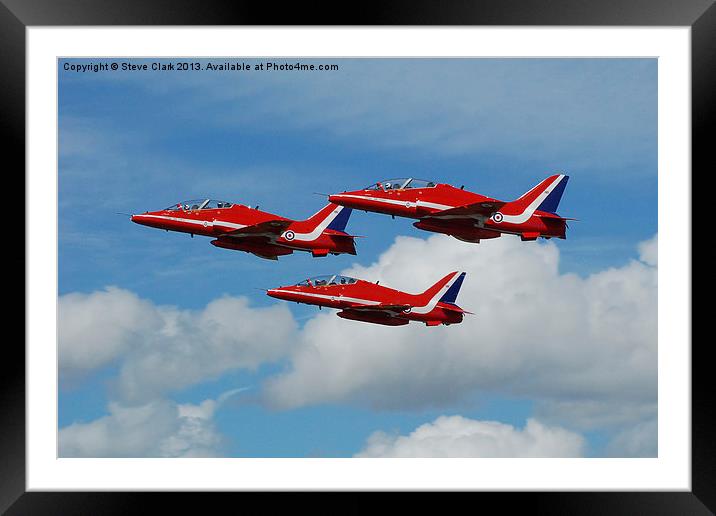 The Red Arrows - Fairford 07 Framed Mounted Print by Steve H Clark