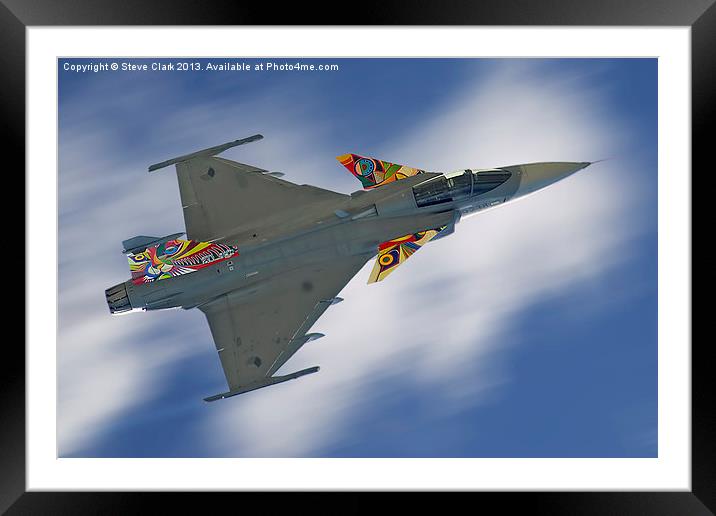 Czech SAAB Gripen 2 Framed Mounted Print by Steve H Clark