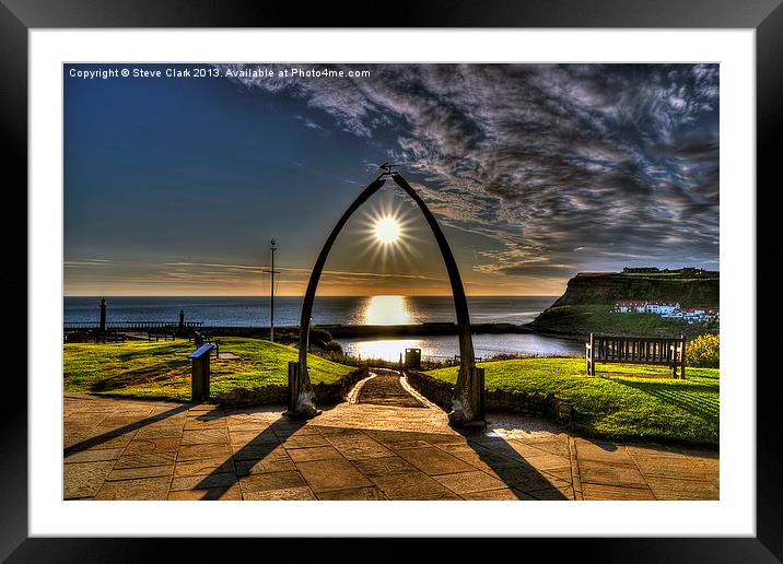 Whale Jaw Bone Arch- Whitby Framed Mounted Print by Steve H Clark