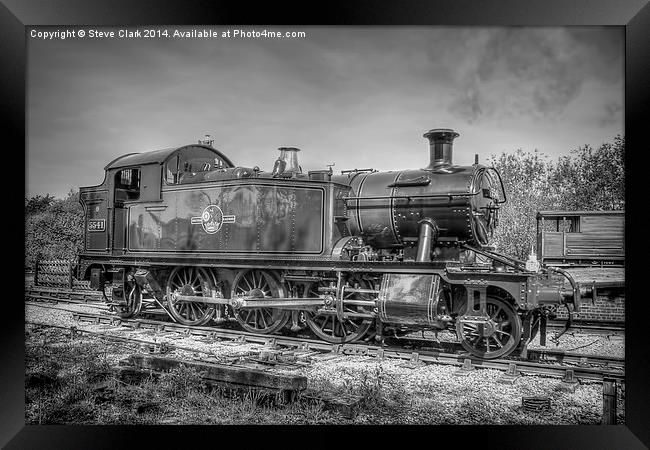 Great Western Prairie - Black and White Framed Print by Steve H Clark