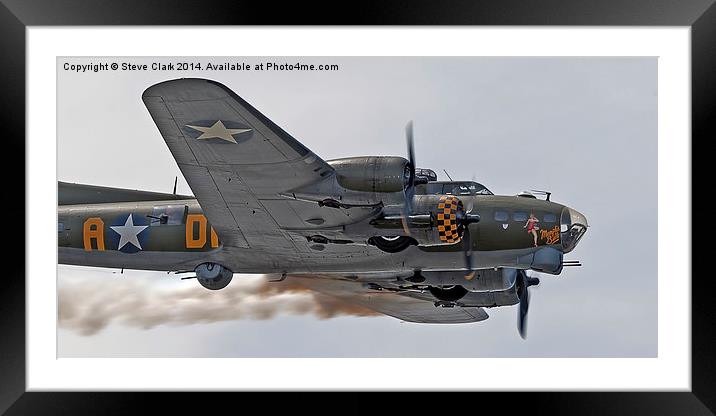 B-17 Flying Fortress Memphis Belle Framed Mounted Print by Steve H Clark