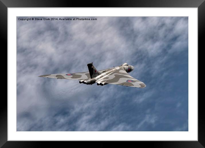 Vulcan Bomber XH558 Framed Mounted Print by Steve H Clark