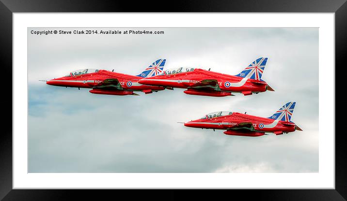  Red Arrows - 50 Display Seasons Framed Mounted Print by Steve H Clark