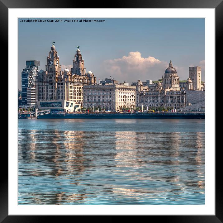  Liverpool's Three Graces Framed Mounted Print by Steve H Clark