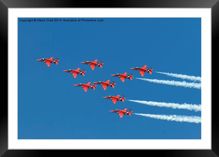  Red Arrows - Eagle Roll Framed Mounted Print by Steve H Clark