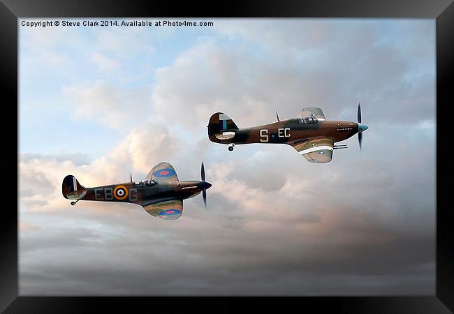  Supermarine Spitfire and Hawker Hurricane Framed Print by Steve H Clark