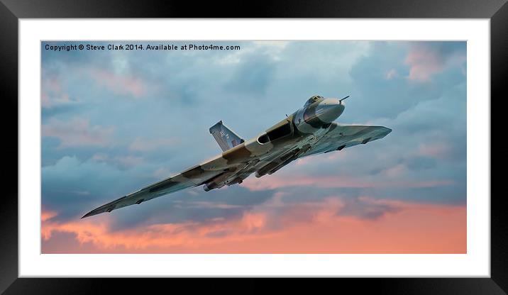  Avro Vulcan Sunset Framed Mounted Print by Steve H Clark