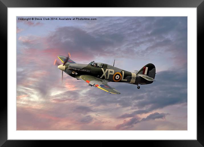  Hawker Hurricane - Evening Sortie Framed Mounted Print by Steve H Clark