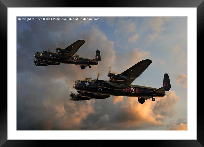  BBMF and Canadian Warplane Heritage Museum Lancas Framed Mounted Print by Steve H Clark