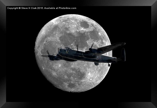  Bomber's Moon Framed Print by Steve H Clark