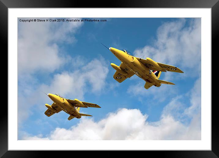 Yellowjacks - The Forerunners of the Red Arrows Framed Mounted Print by Steve H Clark