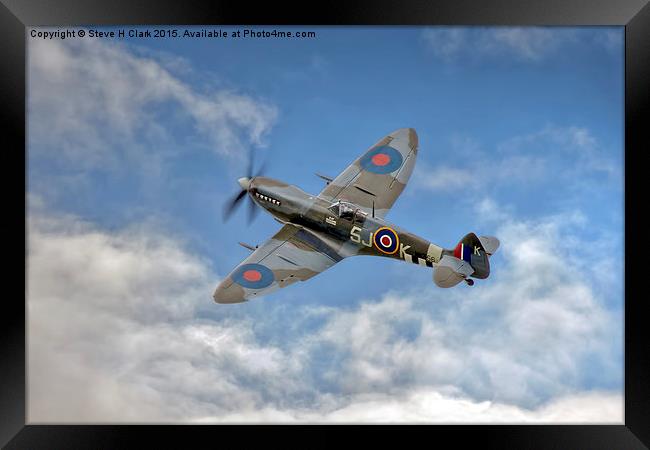 Spitfire LF IX 126 Squadron Framed Print by Steve H Clark