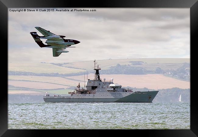 Royal Navy - HMS Mersey and Sea Vixen Framed Print by Steve H Clark