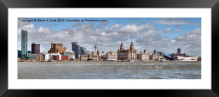  Liverpool's Iconic Waterfront Framed Mounted Print by Steve H Clark