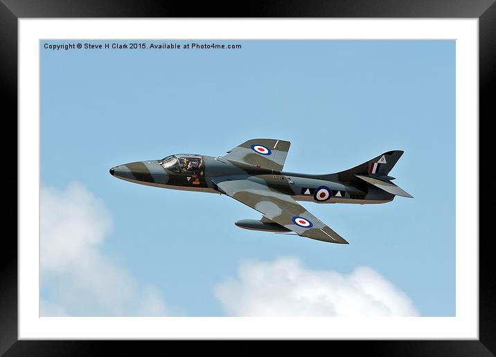  Hawker Hunter Framed Mounted Print by Steve H Clark