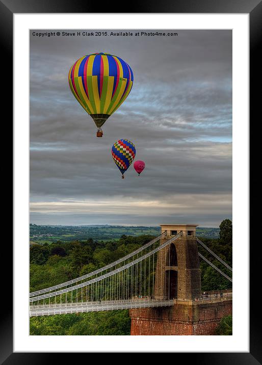  01 Bristol Balloon Fiesta Framed Mounted Print by Steve H Clark