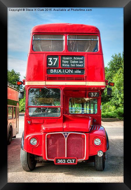 London Red Bus - Routemaster RM1363 Framed Print by Steve H Clark