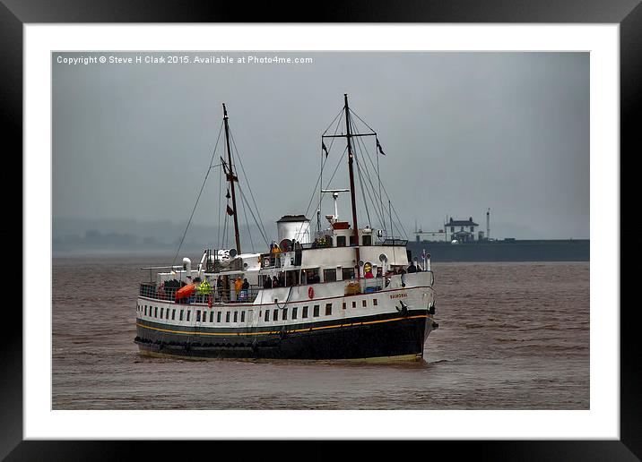 MV Balmoral Approaches Lydney Harbour Framed Mounted Print by Steve H Clark