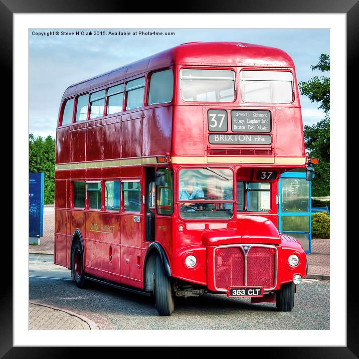 London Transport Routemaster Bus Framed Mounted Print by Steve H Clark