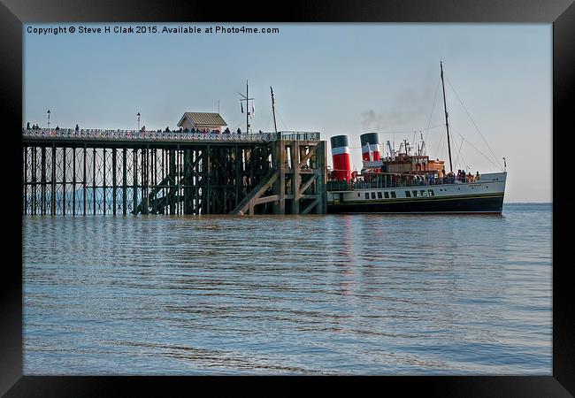  PS Waverley at Penarth Pier Framed Print by Steve H Clark