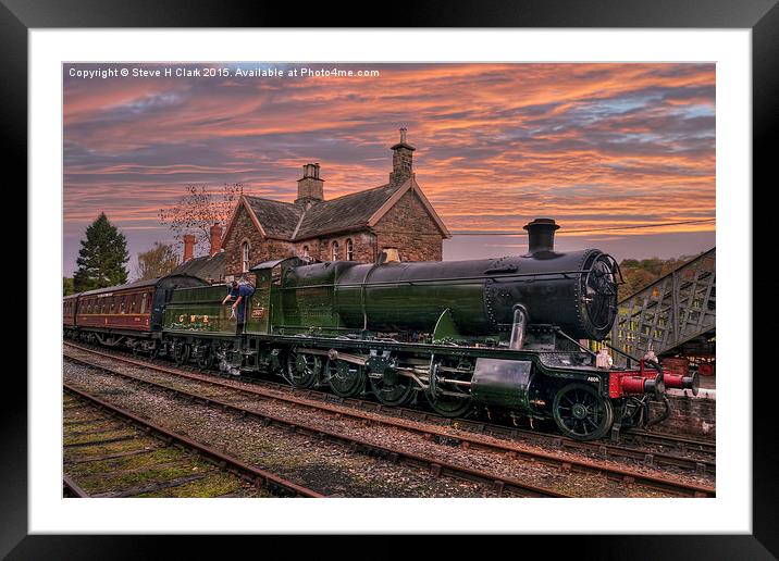  Great Western Railway Engine 2857 at Sunset Framed Mounted Print by Steve H Clark