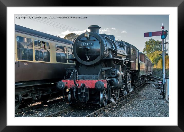 LMS Ivatt Class 4 43106 Framed Mounted Print by Steve H Clark