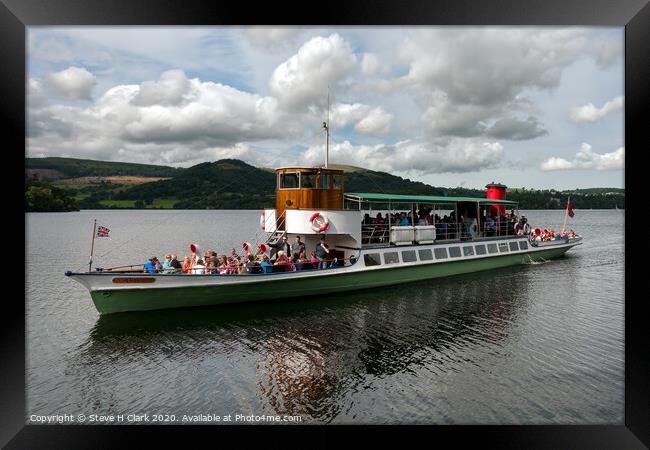 Motor Yacht Raven - Ullswater Framed Print by Steve H Clark