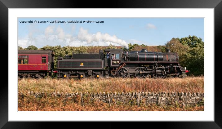 British Railways Standard 4MT Number 76079  Framed Mounted Print by Steve H Clark
