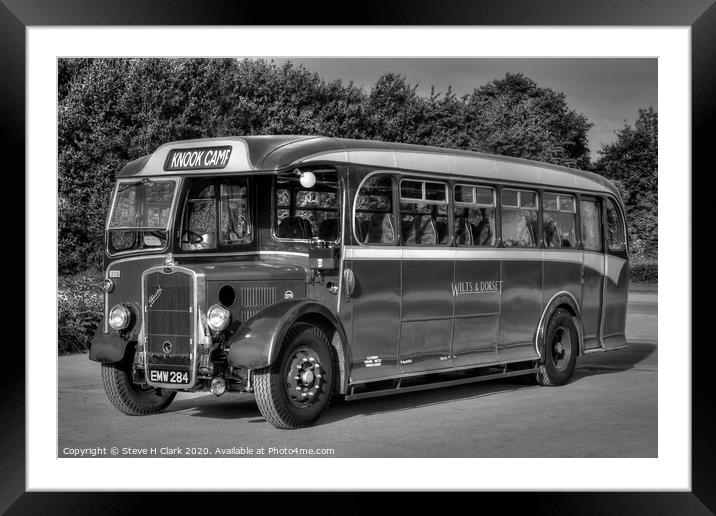 Destination Knook Camp - Black and White Framed Mounted Print by Steve H Clark