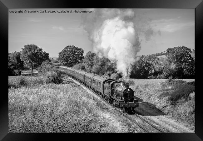 7903 Foremarke Hall - Black and White Framed Print by Steve H Clark