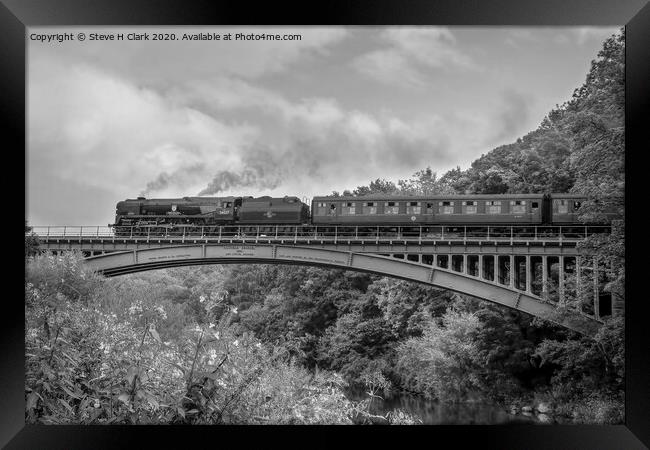 Taw Valley - Black and White Framed Print by Steve H Clark