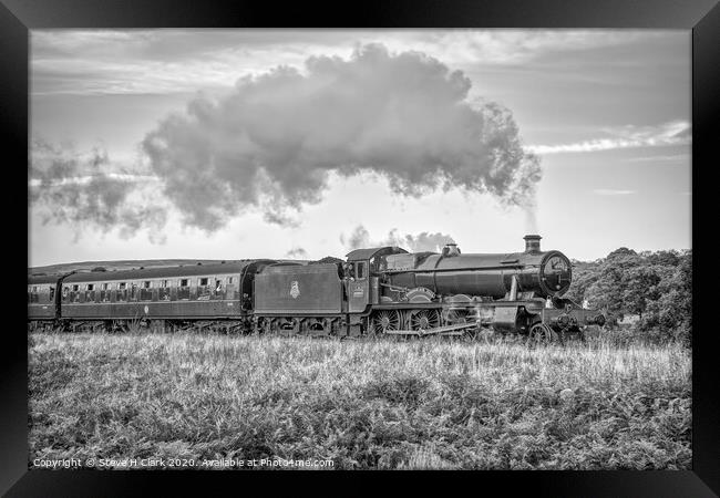 Witherslack Hall - Black and White Framed Print by Steve H Clark