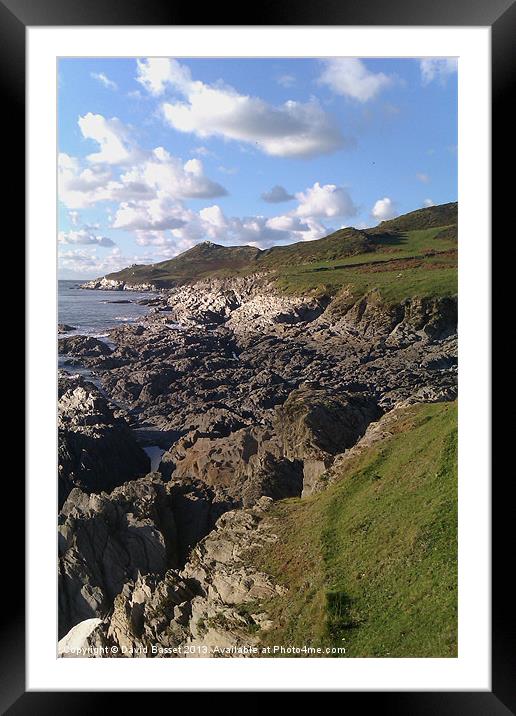 North devon coastal view Framed Mounted Print by David Basset