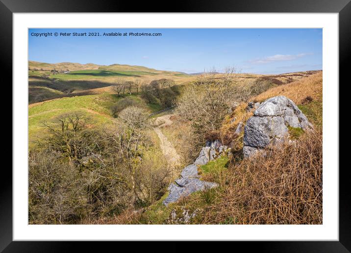 Ease Gill and Leck Beck  Hill Walk Framed Mounted Print by Peter Stuart
