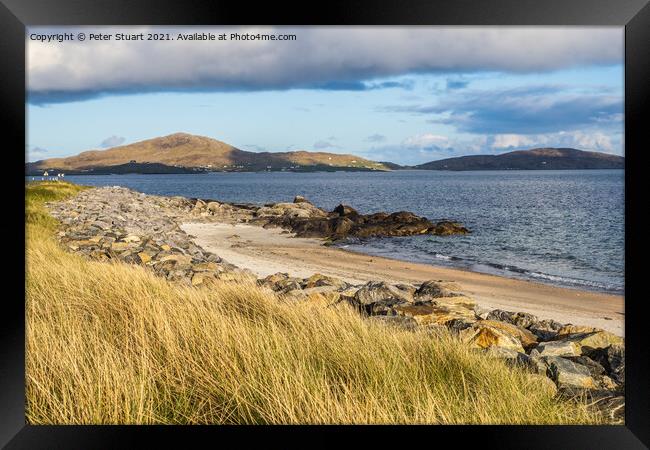 East Kilbride Beach on South Uist in the Outer Hebrides Framed Print by Peter Stuart