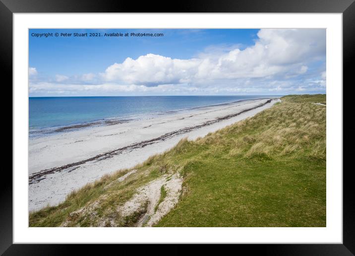 Howmore beach is found on the Isle of South Uist in the Outer He Framed Mounted Print by Peter Stuart